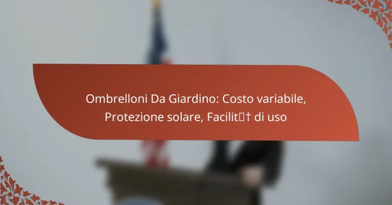 Ombrelloni Da Giardino: Costo variabile, Protezione solare, Facilità di uso